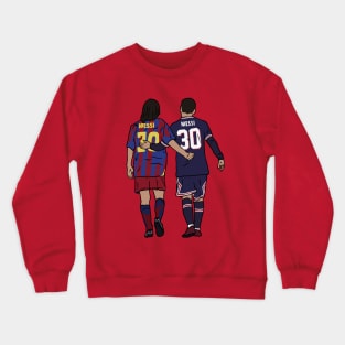 Young Messi and Old Messi Crewneck Sweatshirt